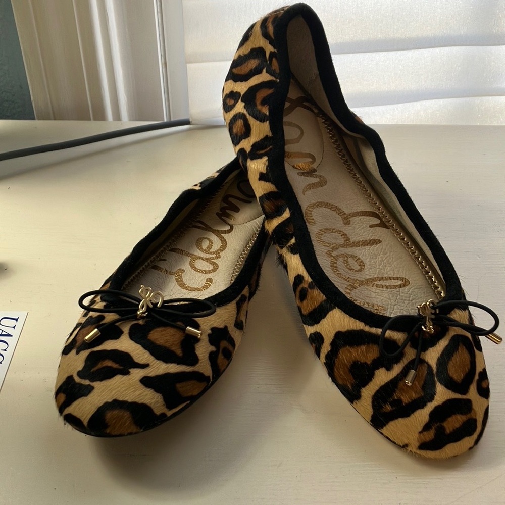 Sam Edelman Women Real Dyed Calf Fur Ballet Flats Sz US 7